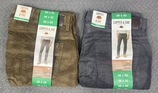 Copper  Oak Men's Lot of 2 Tan  Gray Corduroy Pants 38x30 OR 38x32 NWT