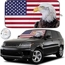 Car Windshield Sun Shade for Truck SUV 240T Polyester Window Su Color: Red