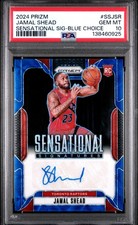 Jamal Shead 2024-25 Prizm Sensational Signatures Choice Blue /49 (AU, RC) PSA 10
