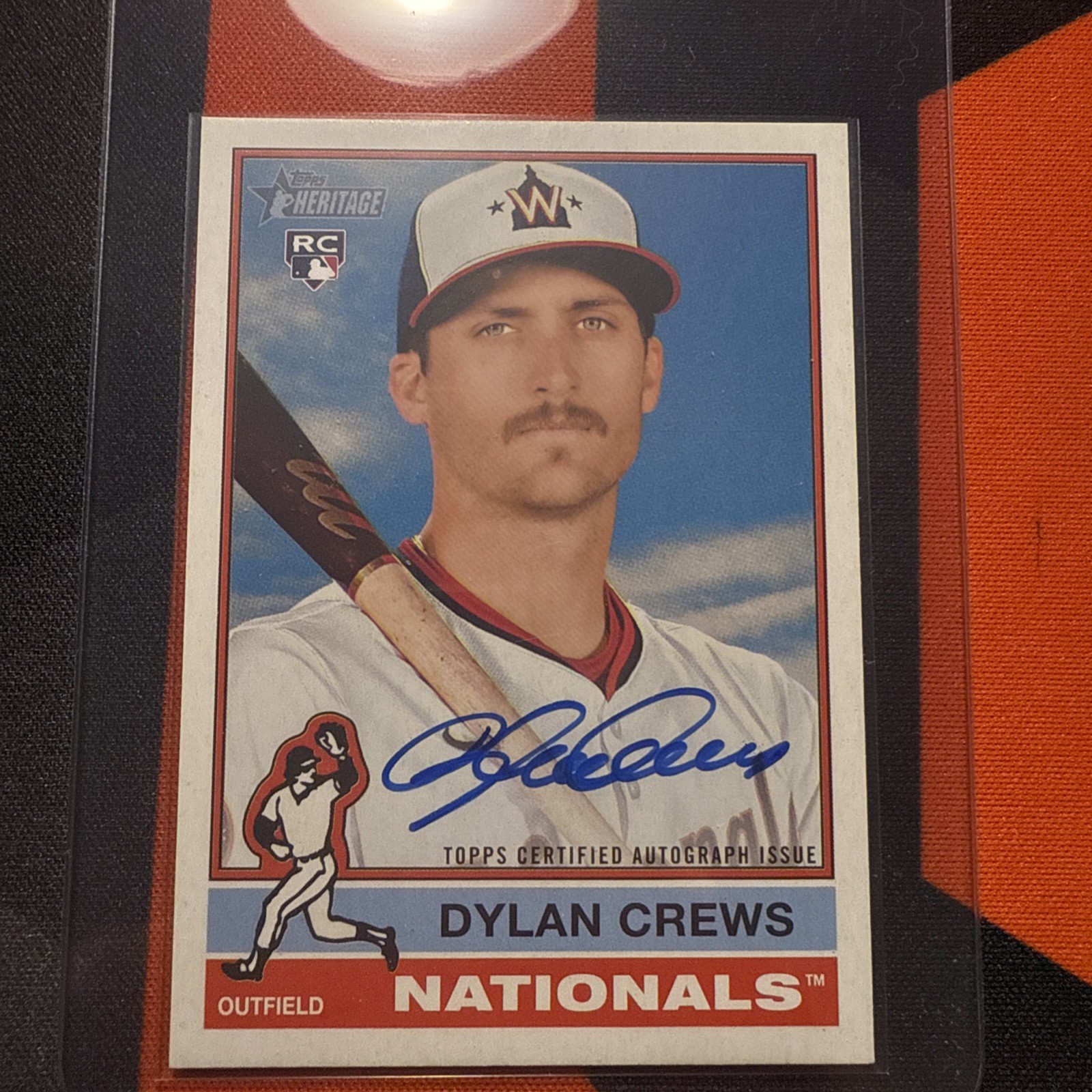 Dylan Crews RC Blue AUTO 2025 Topps Heritage #ROA-DCR Real One Auto Nationals