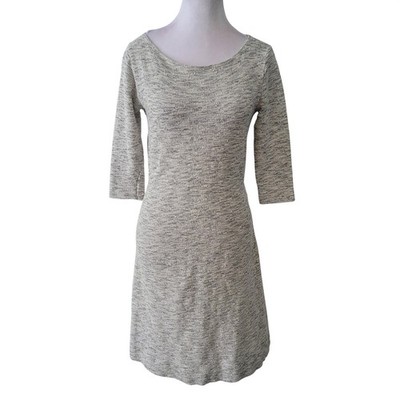 T.LA Women's Gray Marled Knit Belted Midi Dress 3/4 Sleeve Casual