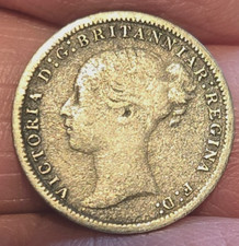 1871 Great Britain Victoria  Sterling Silver Threepence.  Rare Date.