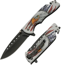 Rite Edge Rescue Assisted Folding Knife 3.5" 3Cr13 Steel Blade Aluminum Handle
