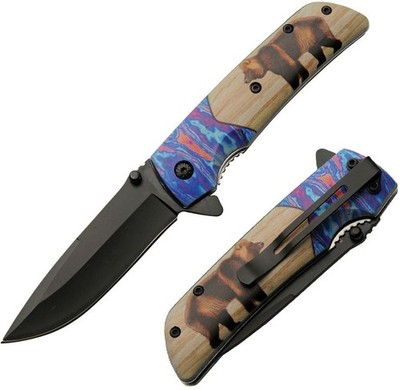 Rite Edge Voodoo Assisted Folding Knife 3.5'' Stainless Steel Blade ABS Handle