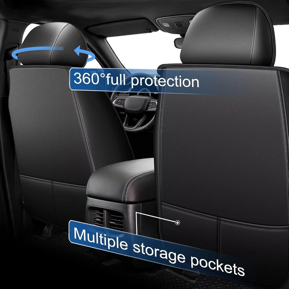 Car Ice Silk Leather Seat Covers For Ford Focus 2009-2018 (5 Seats) Foto 2 de 4