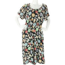 80s 90s Vintage Old West Western Cologne Perfume Novelty Atomic Print Romper 