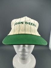 Vintage JOHN DEERE Snapback Pinstripe Hat Cap Made in USA K-Products