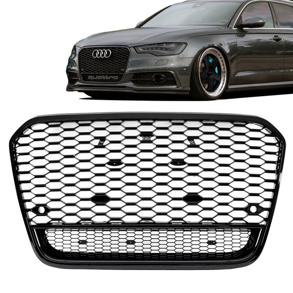 Sport Waben KüHlergrill Glanz Schwarz Passt FüR Audi A6 4G C7 Ab 10-15 Kein RS6-image