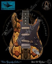 Handmade Custom Rhinestone Snake Effect Stratocaster Electric Guitar