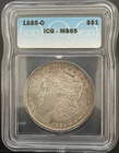 MS65 Lightly Gold Toned 1885-O Silver Morgan Dollar ICG MS65 GEM # 1081