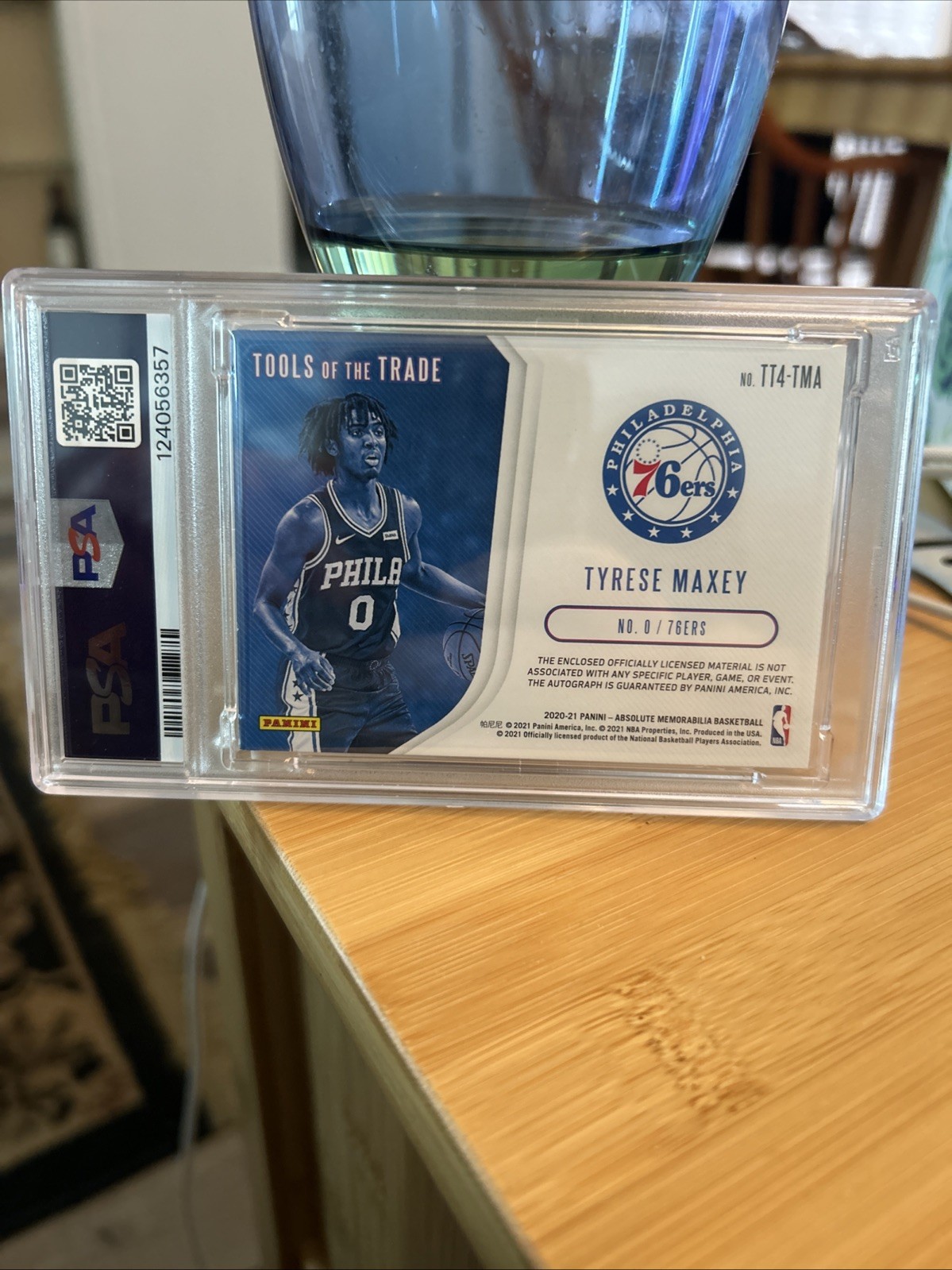 2020-21 Absolute Basketball Tyrese Maxey Rookie Quad Auto /199 PSA 10 POP 1!!! view 2