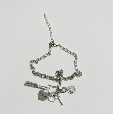 A|X Armani Exchange Women s Necklace W/ 5 Pendants Stainless Steel 15 