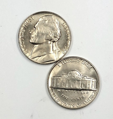 #ad 1959 UNCIRCULATED JEFFERSON NICKEL CHOICE TO GEM BU $2.75