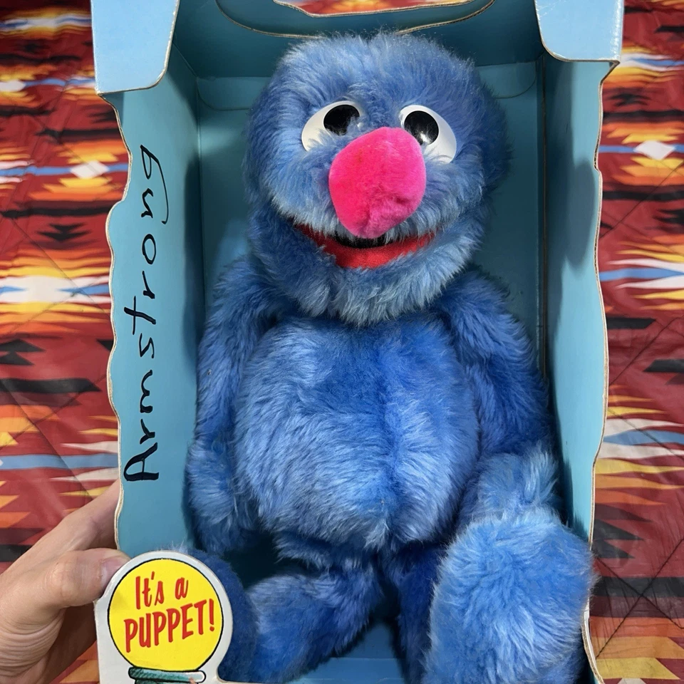 De colección 1986 Hasbro Sesame Street Grover Puppet 19” Peluche PALS Playskool Foto 4 de 4
