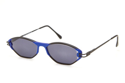 sunglasses IMAGO SAGA mini black and blue geometric small crazy Y2K vintage