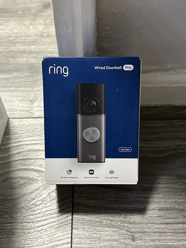 Ring Wired Doorbell Pro (3rd Gen) Retinal 4K New+ Sealed