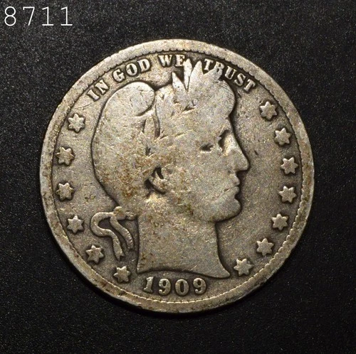 1909-S Barber Quarter *Free S/H After 1st Item*