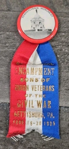 1935 GETTYSBURG PA / GAR S of V / Id'ed BADGE