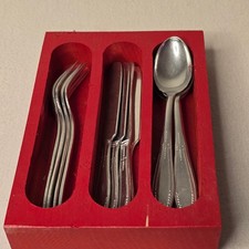 VTG Swiss Child s Aluminum Flatware Set Lightweight Classic Design Complete