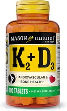 Vitamin K2 D3 Bone Support Supplement 100 Count Calcium And Muscle Support Ta...
