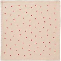 IB Laursen Stoffserviette Tradition Natur Kleine Rote Herzen