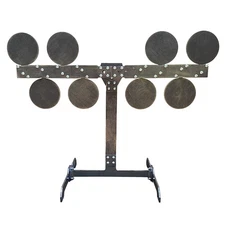 3/8" AR500 Revolving Polish Plate Rack - Reactive Shooting Target - 8in Paddles