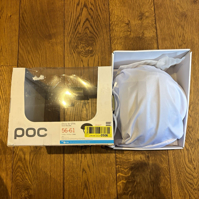 POC Omne Air SPIN Cycling Helmet Adjustable Fit Black 56-61 Head Protection