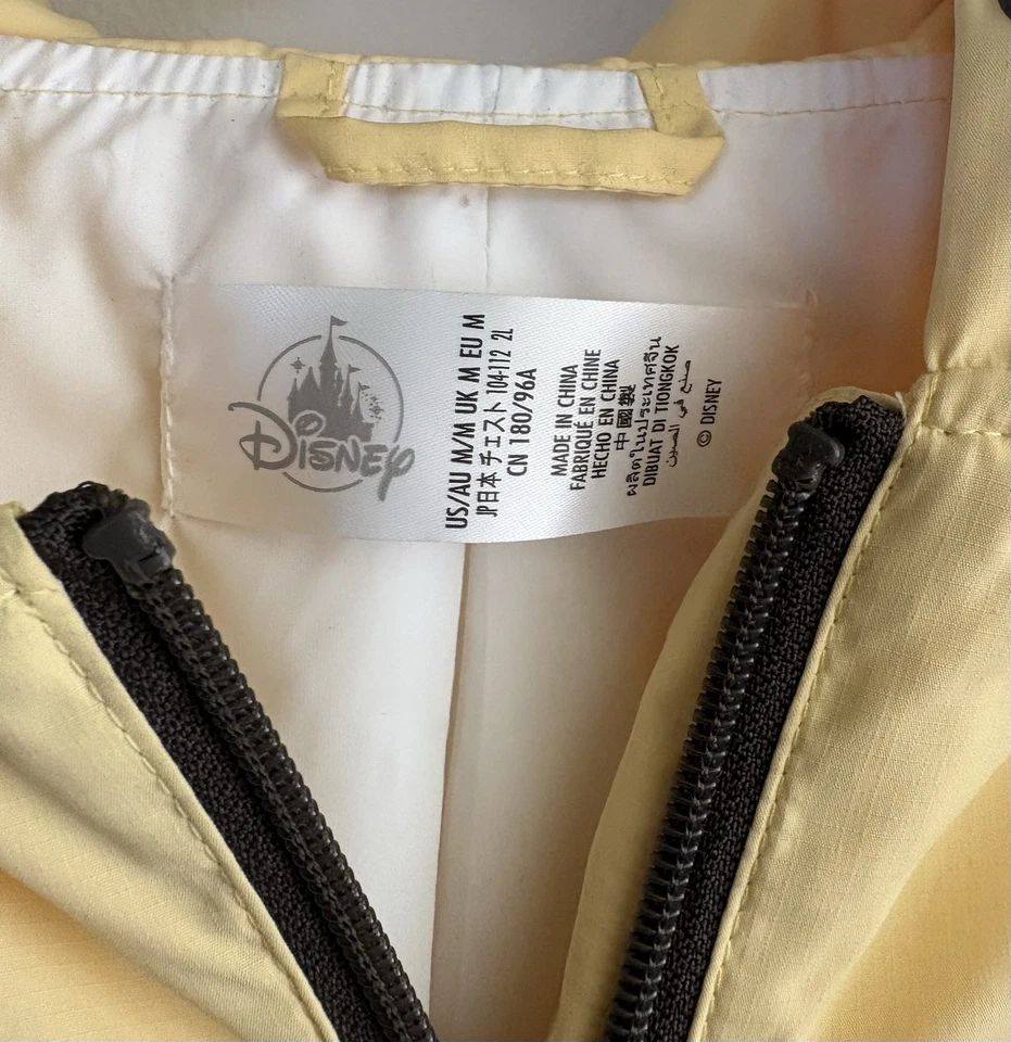 Disneyland Mickey Mouse Amarillo y Blanco Chaqueta Cortavientos con Capucha Bolsillos con Cremallera Foto 4 de 4