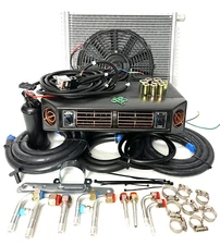 A/C KIT UNIVERSAL UNDERDASH EVAPORATOR 404-100 GOLD 12V WITH ELECTRICAL HARNESS