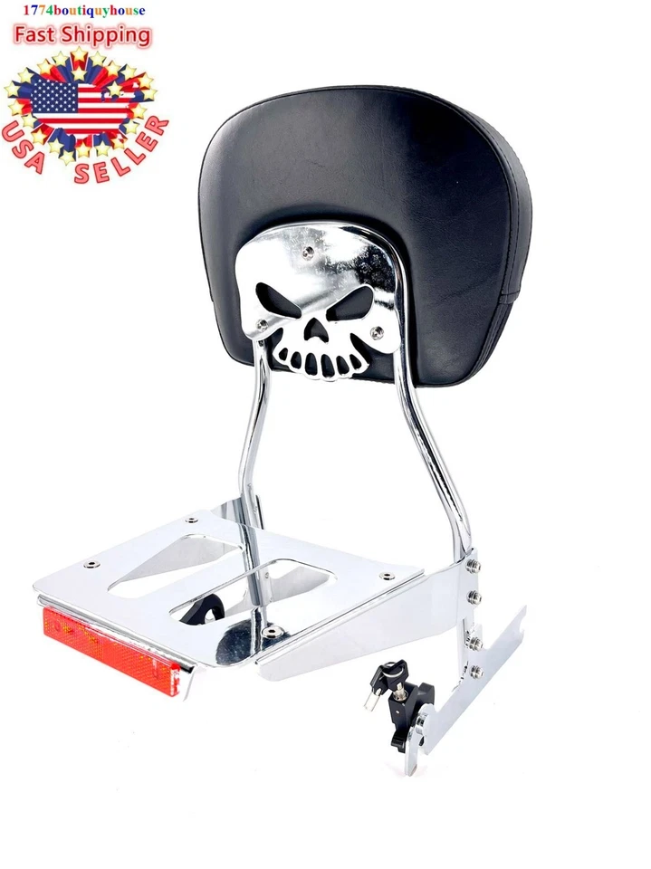 Respaldo vertical desmontable Sissy Bar 00 a 2005 Harley Softail Springer FXSTS Foto 2 de 4