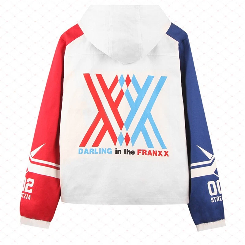 Anime Zero Two Printed Jacket Zip Hoodie Cosplay Fit For Darling in the Franxx - Image 3 of 4
