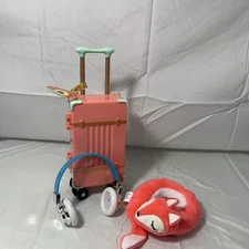 My Life Travel Doll Accessories Lot Suitcase, Earphones, Neck Pillow