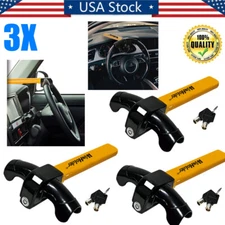 3PCS Universal Rotary Steering Wheel Lock  FOR  Car SUV Truck Safety Brand New