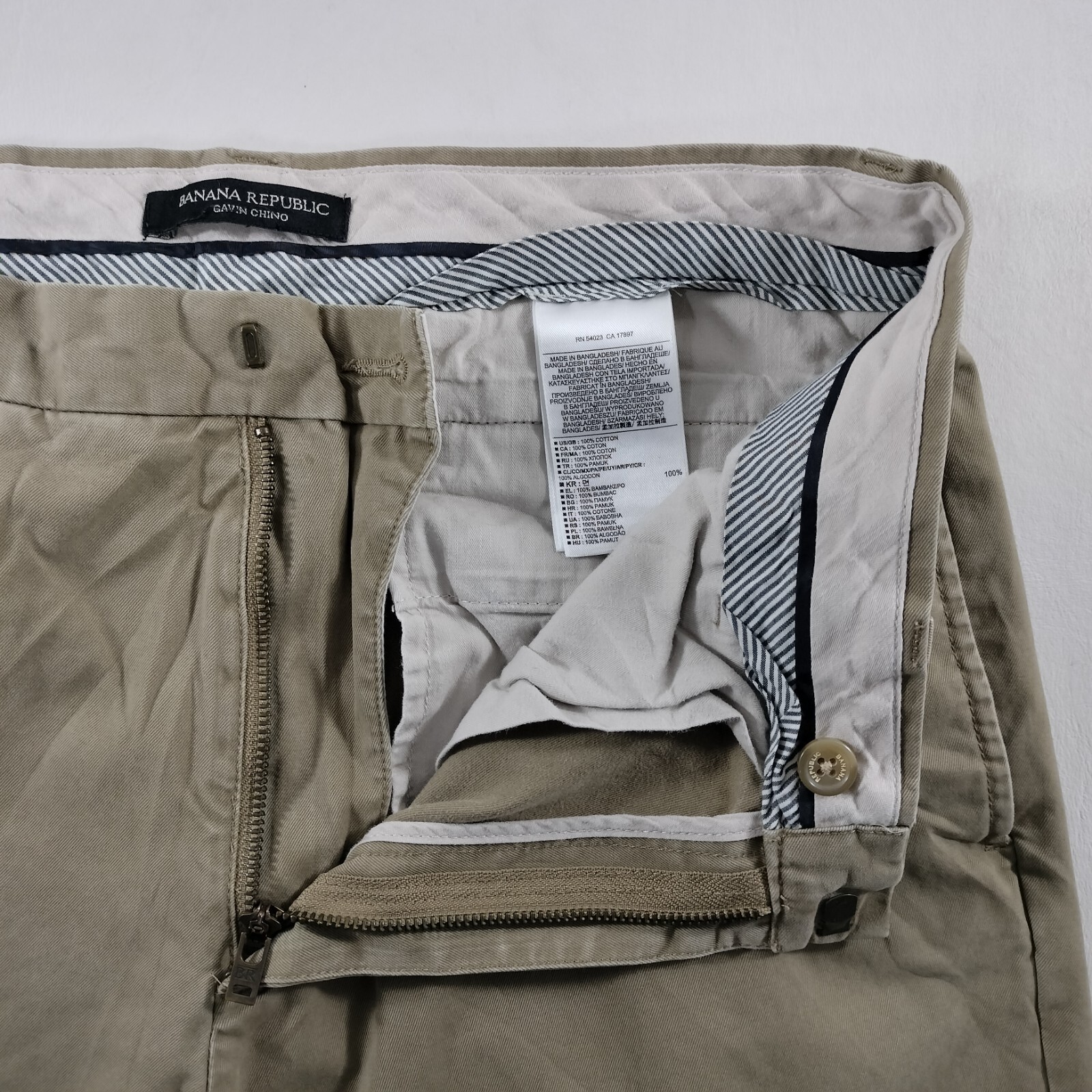 Banana Republic Gavin Chino Tan Khaki Pants Mens Size 32x31