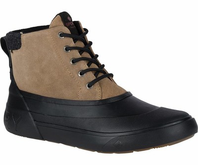 sperry cutwater deck boot tan navy