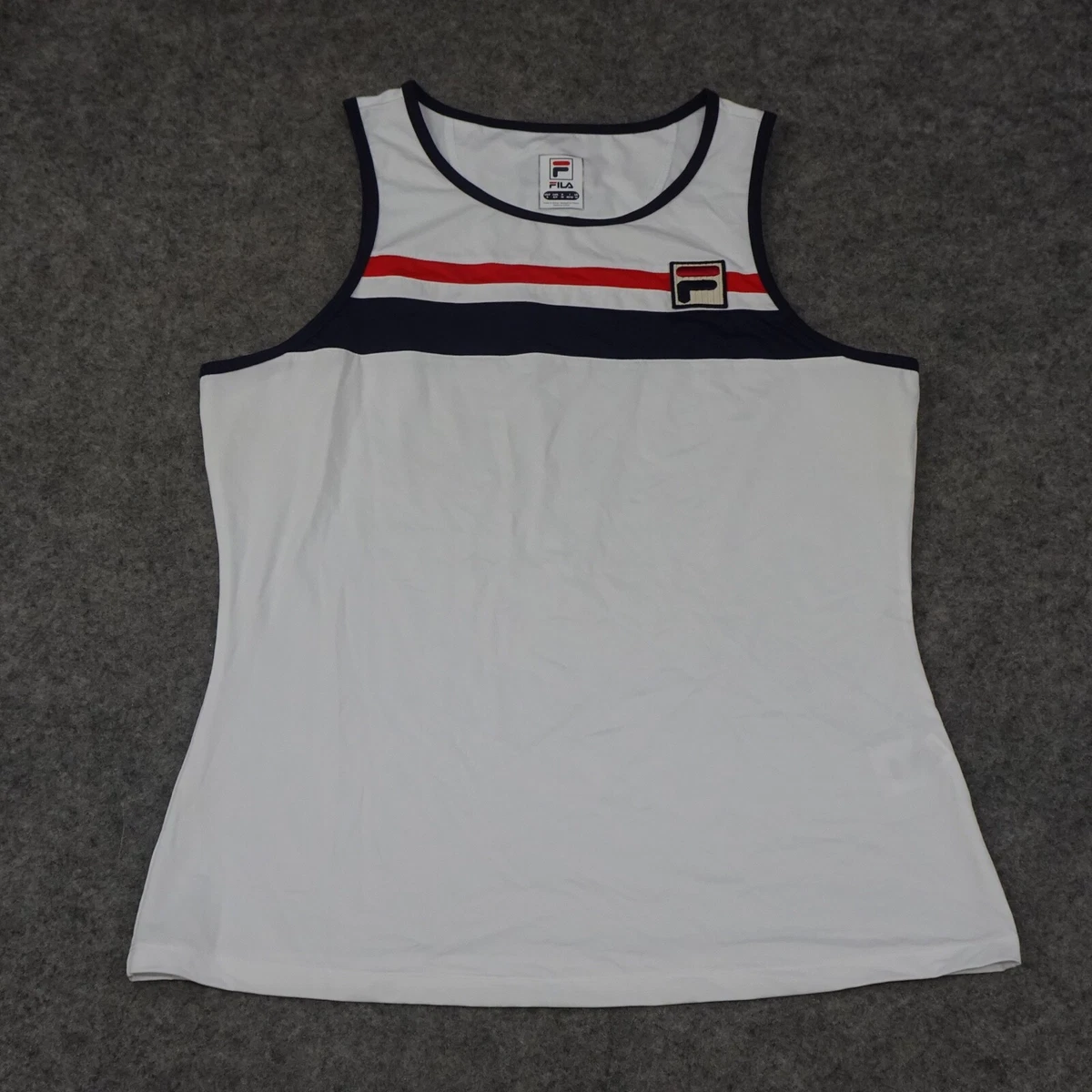 Fila Top Womens Small Red White Athleisure Activewear Logo