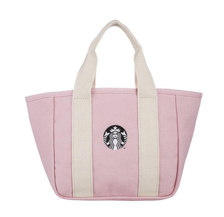 台湾 STARBUCKS PANTONE コラボ トートバッグ ピンク Starbucks Taiwan Original Authentic Pink Lunch Box Tote Bag