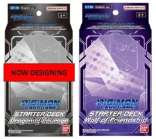Set of 2 - Dragon of Courage & Wolf of Friendship Starter Deck Digimon TCG