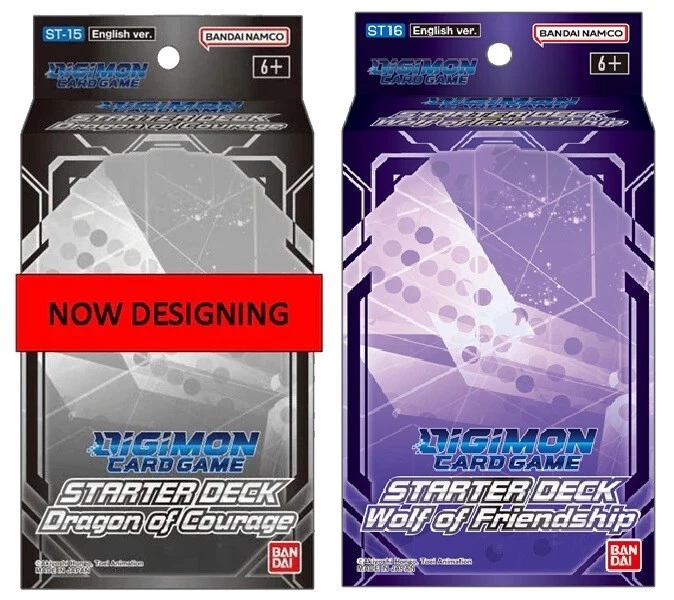 Set of 2 - Dragon of Courage & Wolf of Friendship Starter Deck Digimon TCG