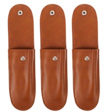 3PCS Leather Harmonica Case Portable Harmonica Storage Bags Harmonica Pouch