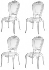 Brandani lotto 4 sedie Duchessa in plexigas transparente codice 53327