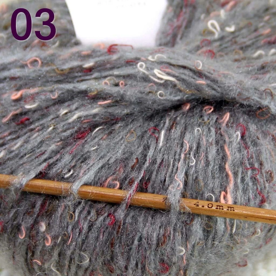 Sale 6SkeinsX50gr Luxury Fluffy Soft NEW MOHAIR Shawls Hand Knit Crochet Yarn 03 - Image 2 of 4