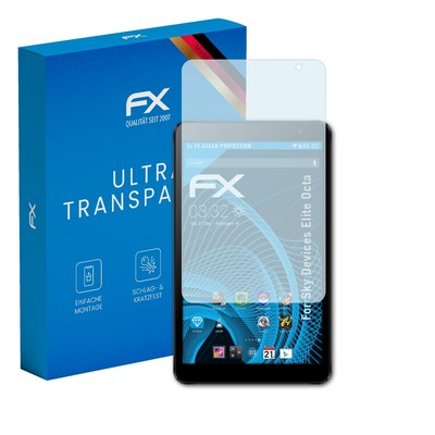 atFoliX 2x Displayschutzfolie für Sky Devices Elite Octa Schutzfolie klar Folie