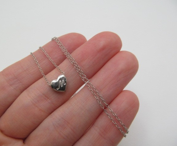 925 Sterling Silver Reversible Initial Letter M C… - image 3