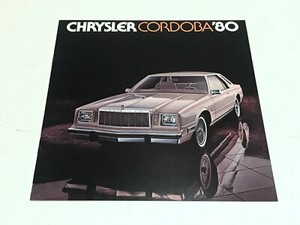 1980 CHRYSLER CORDOBA SALES BROCHURE CATALOG IN EXCELLENT CONDITION