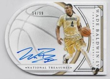 2016-17 National Treasures Collegiate Die Cut Rookie Auto Wade Baldwin IV 54/99