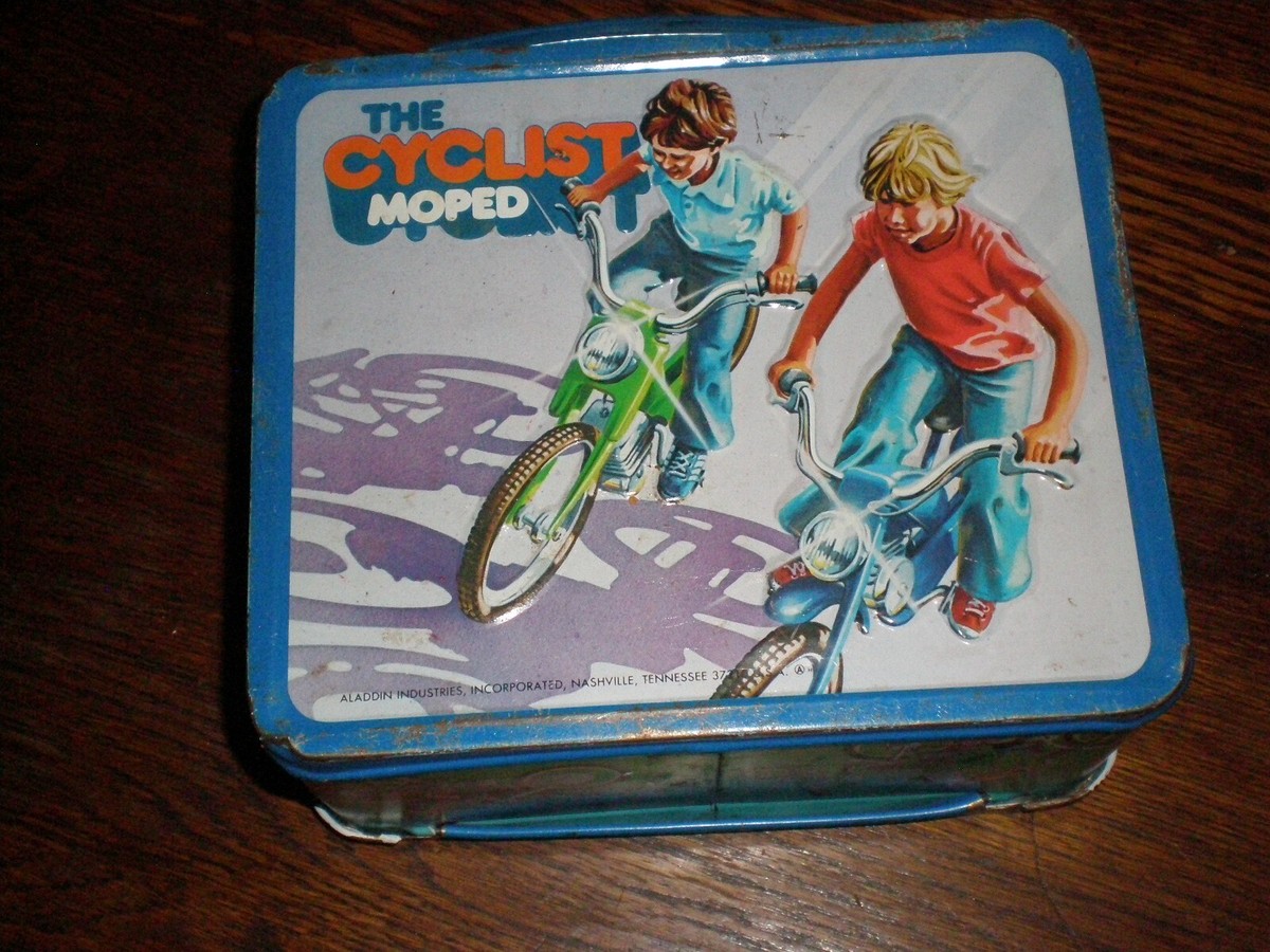 The Cyclist METAL LUNCH BOX Dirt Bike ALADDIN | eBay