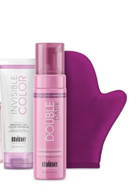 NEW Mine Tan DOUBLE DARK MOUSSE, EVERYDAY GRADUAL LOTION, AND MIT SET