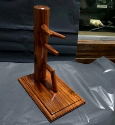 Small Chinese Wing Chun Stake Wooden Dummy Kongfu Table Decor Hobby Collection