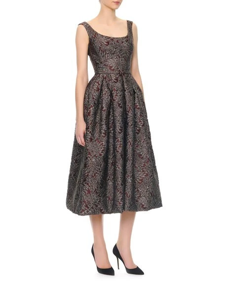 Dolce & Gabbana Scoop-Neck Full Skirt Tea-Length Dress Size 38 (US 2)